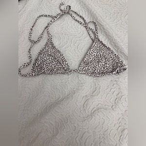 Leopard Print Bikini Top